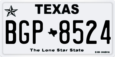 TX license plate BGP8524