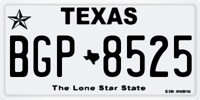 TX license plate BGP8525