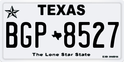TX license plate BGP8527