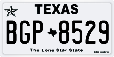 TX license plate BGP8529