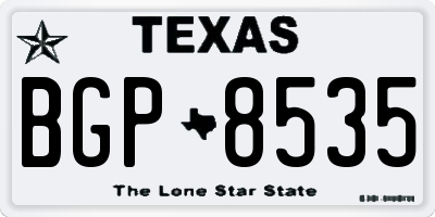 TX license plate BGP8535