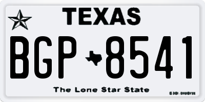 TX license plate BGP8541