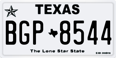 TX license plate BGP8544