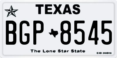 TX license plate BGP8545