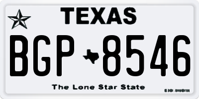 TX license plate BGP8546