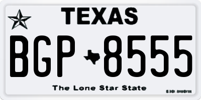 TX license plate BGP8555