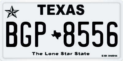 TX license plate BGP8556
