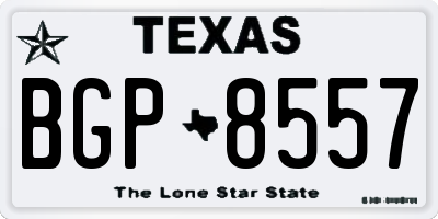 TX license plate BGP8557