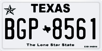 TX license plate BGP8561