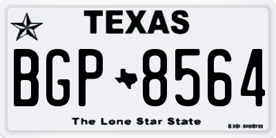 TX license plate BGP8564