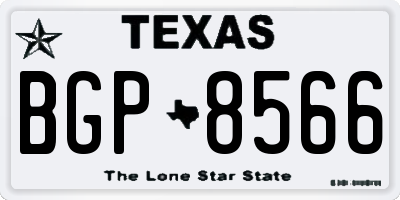 TX license plate BGP8566