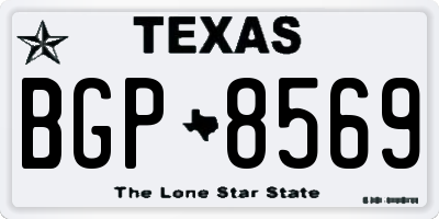 TX license plate BGP8569