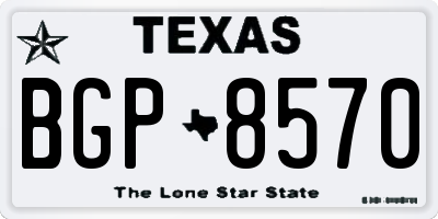 TX license plate BGP8570