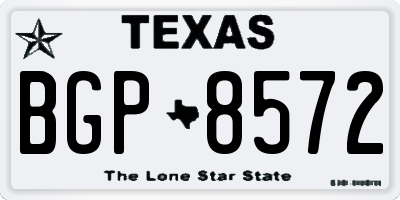 TX license plate BGP8572