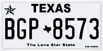 TX license plate BGP8573