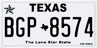 TX license plate BGP8574