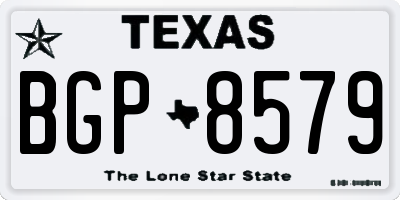 TX license plate BGP8579