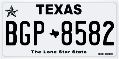 TX license plate BGP8582