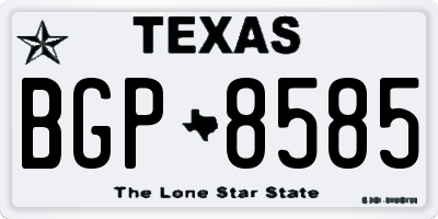 TX license plate BGP8585