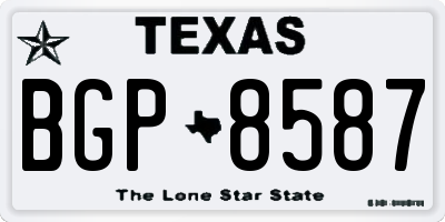TX license plate BGP8587