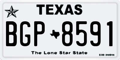 TX license plate BGP8591