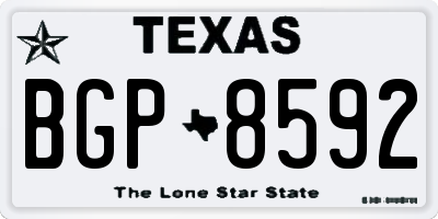 TX license plate BGP8592