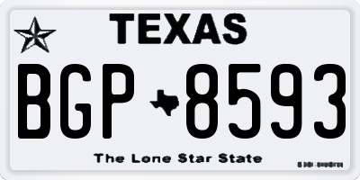 TX license plate BGP8593