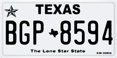 TX license plate BGP8594