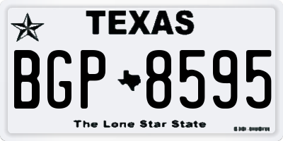 TX license plate BGP8595