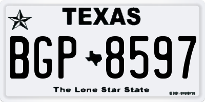TX license plate BGP8597