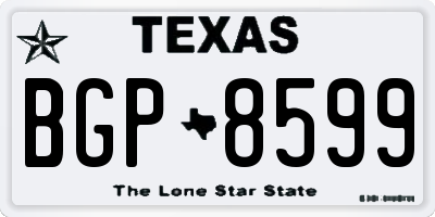 TX license plate BGP8599