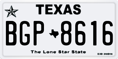 TX license plate BGP8616