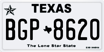 TX license plate BGP8620