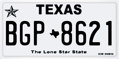 TX license plate BGP8621