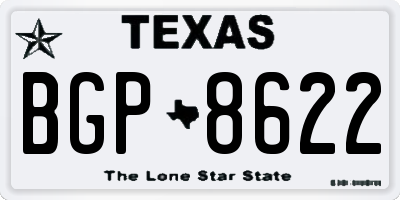 TX license plate BGP8622