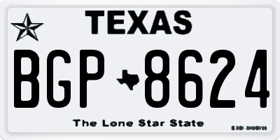 TX license plate BGP8624
