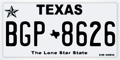 TX license plate BGP8626
