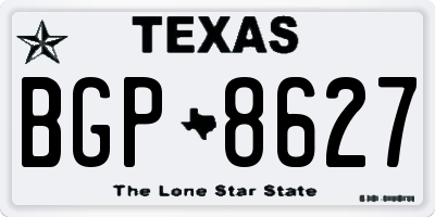 TX license plate BGP8627