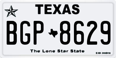 TX license plate BGP8629