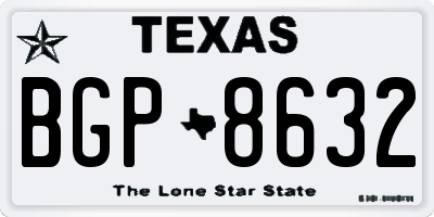 TX license plate BGP8632