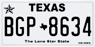 TX license plate BGP8634