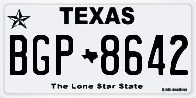 TX license plate BGP8642