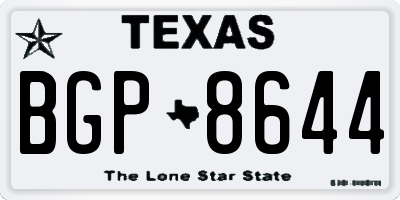 TX license plate BGP8644