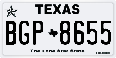 TX license plate BGP8655
