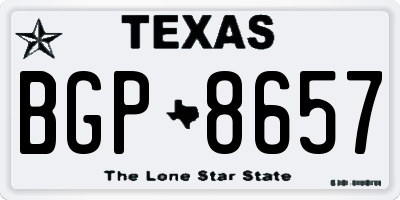 TX license plate BGP8657