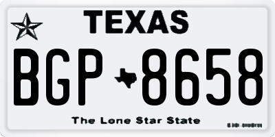 TX license plate BGP8658