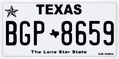 TX license plate BGP8659