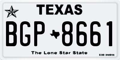 TX license plate BGP8661