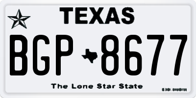 TX license plate BGP8677