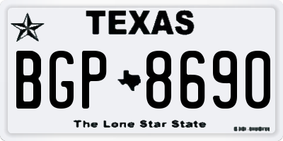 TX license plate BGP8690